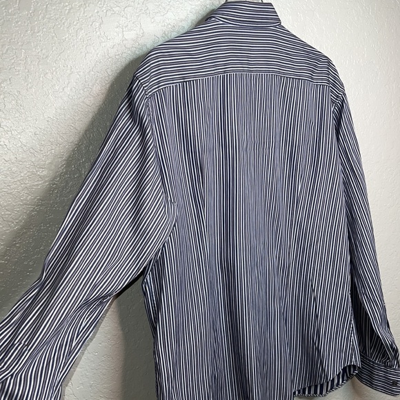 Salvatore Ferragamo Long Sleeve Striped Polo Shirt - Picture 8 of 11
